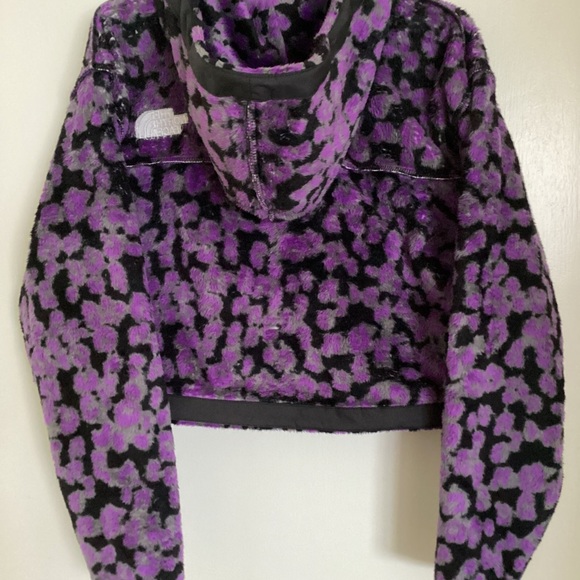The North Face Osito Purple Leopard Print QTR Zip Gravity Jacket, W Size XS, NWT - Picture 5 of 14
